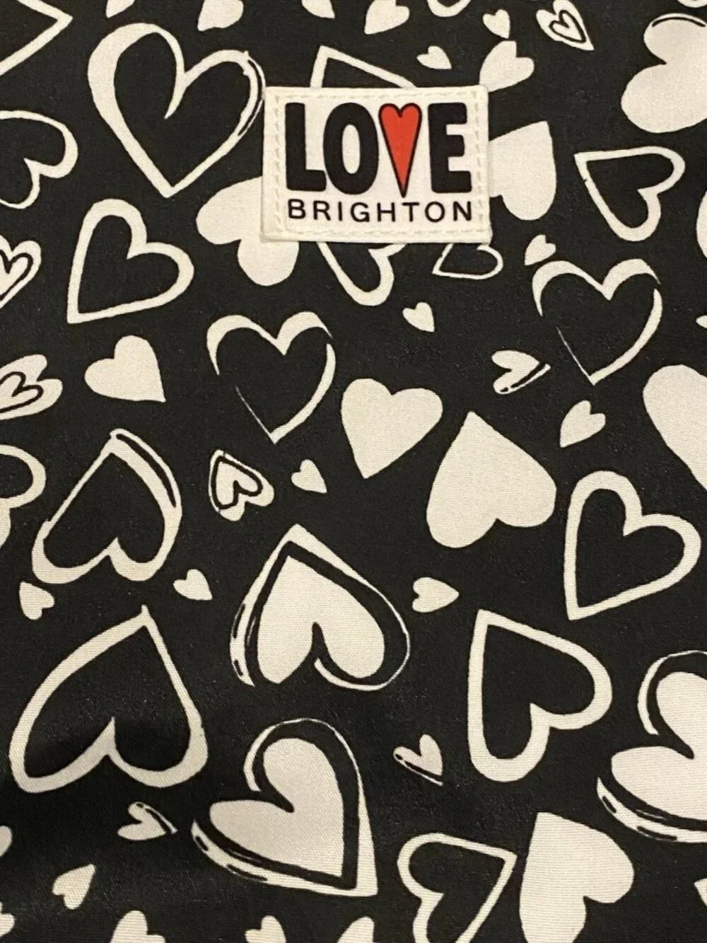 Brighton Limited Edition ENDLESS LOVE Small Backpack NWT Black White Hearts